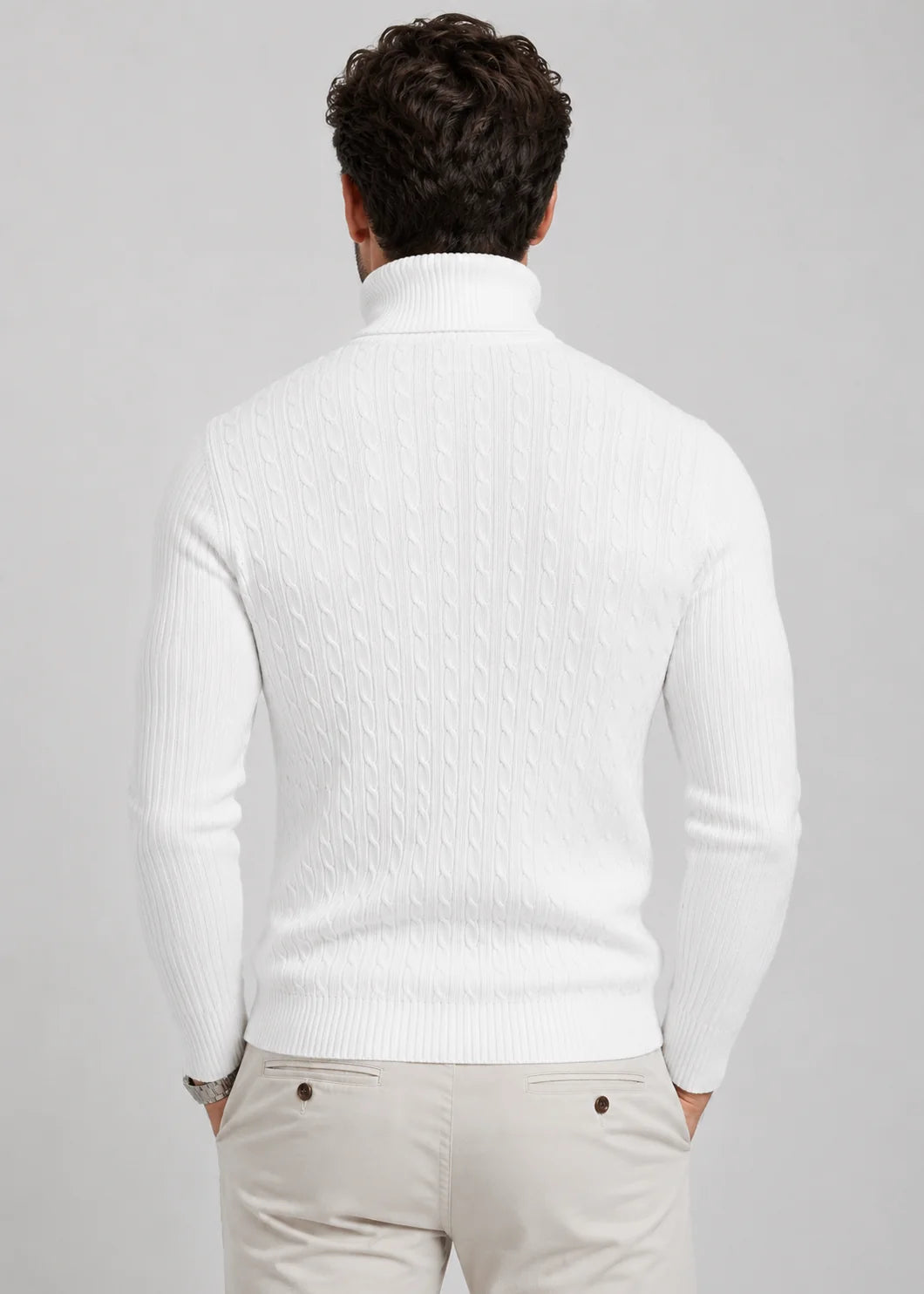 Men's Slim Fit Turtleneck Sweater Warm Knit 5