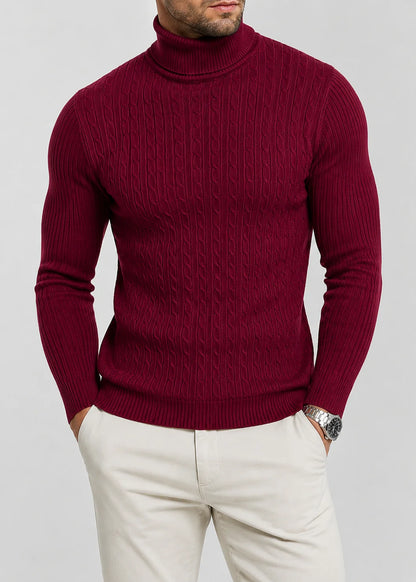 Men's Slim Fit Turtleneck Sweater Warm Knit 8