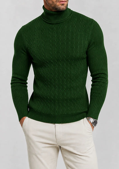 Men's Slim Fit Turtleneck Sweater Warm Knit 9