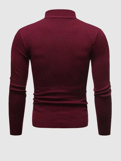 Men's Slim Fit Turtleneck Sweater | Knit Pullover 7