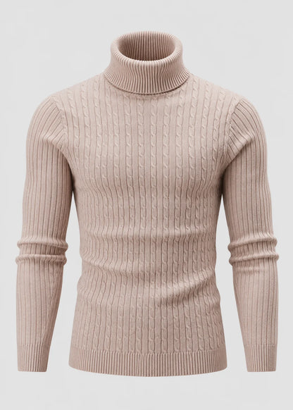 Men's Slim Fit Turtleneck Sweater | Casual Polyester Knit 12