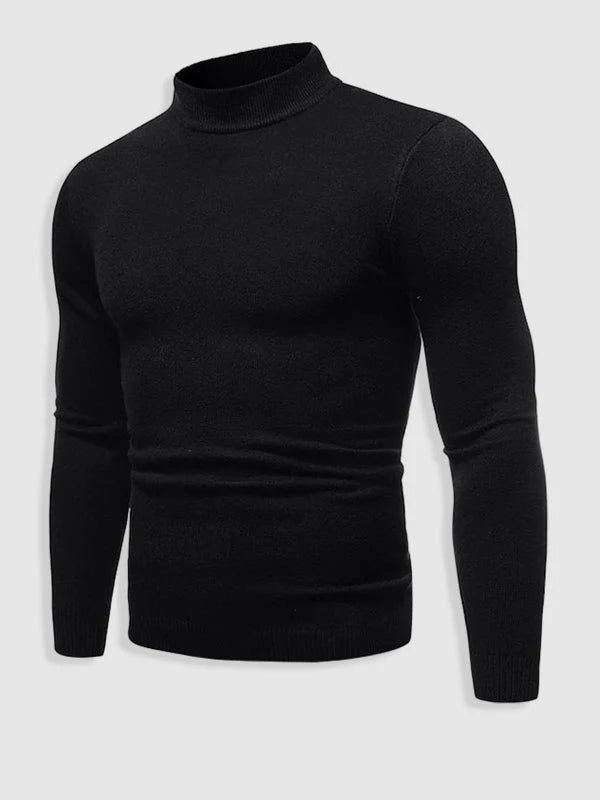 Men's Slim Fit Turtleneck Sweater | Knit Pullover 0
