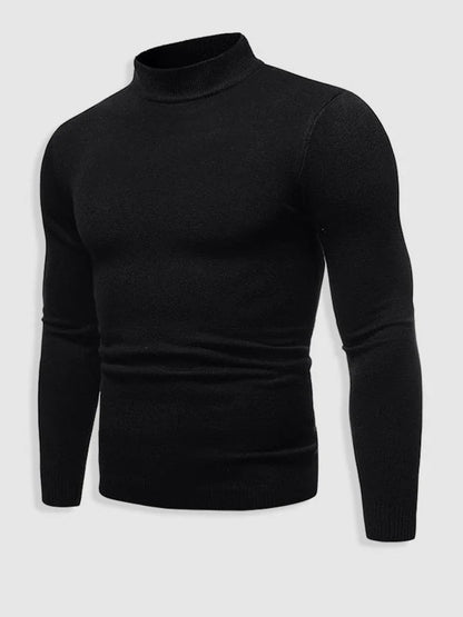 Men's Slim Fit Turtleneck Sweater | Knit Pullover 0