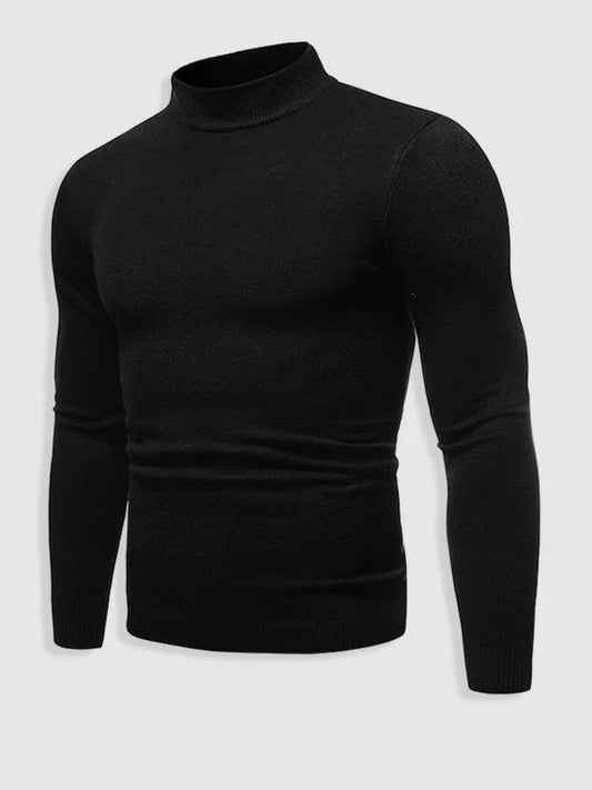Men's Slim Fit Turtleneck Sweater | Knit Pullover 0