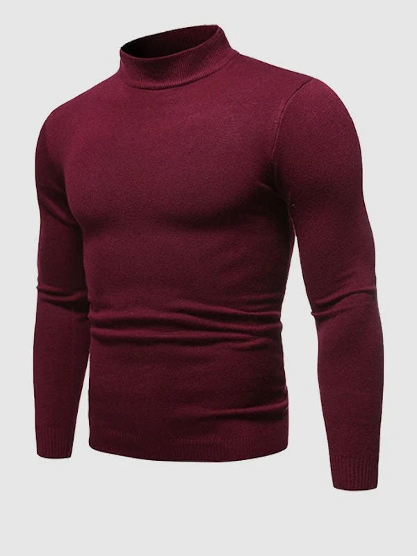 Men's Slim Fit Turtleneck Sweater | Knit Pullover 3