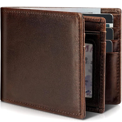 Men's Slim Leather Wallet with RFID Blocking | Bifold Design 5
