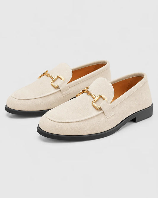 Men's Slip-On Loafers with Metal Detail | Formal Comfort Shoes 0