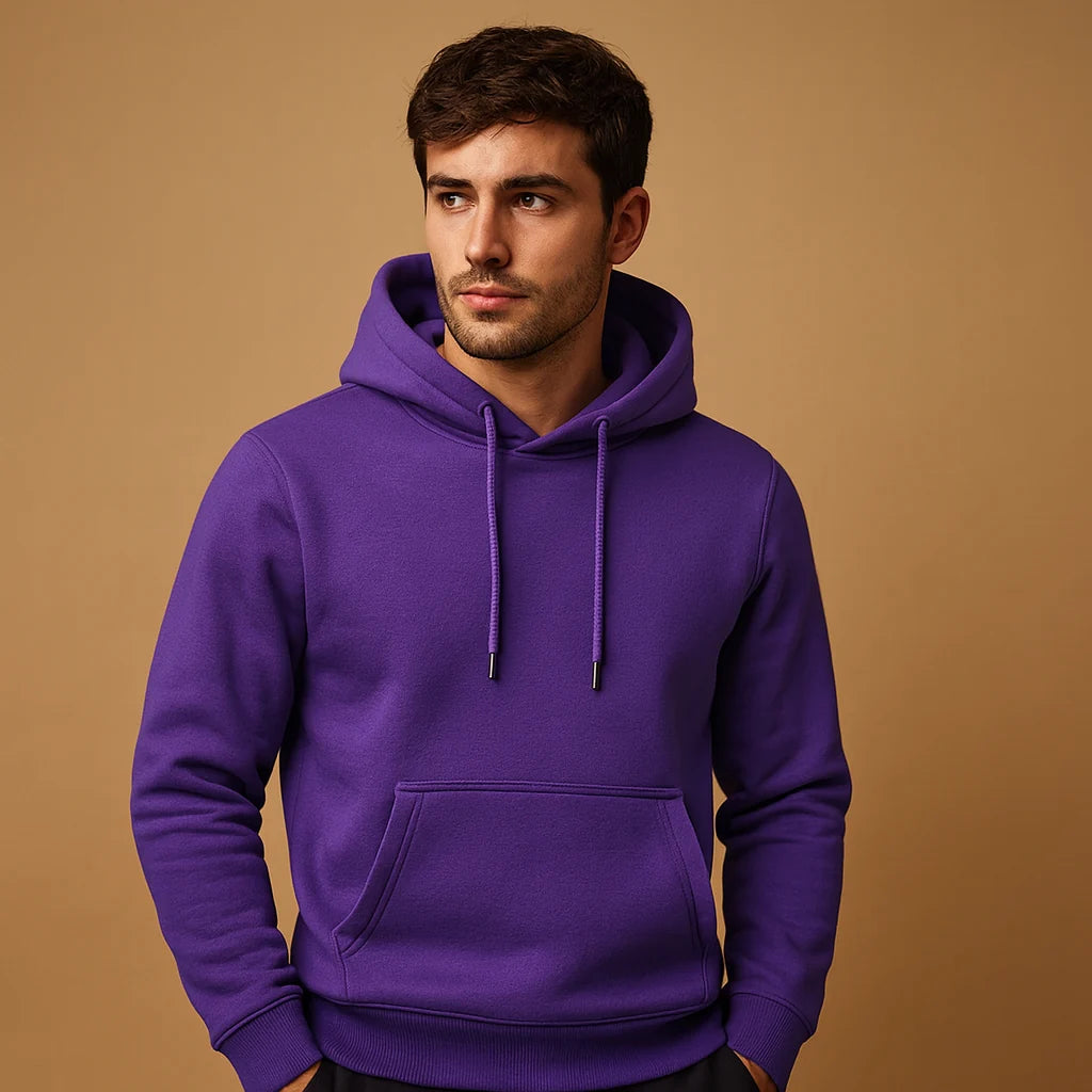 Men's Soft Pullover Hoodie with Kangaroo Pocket Casual 3