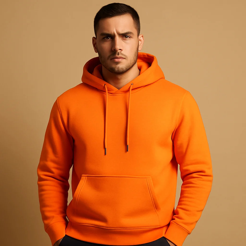 Men's Soft Pullover Hoodie with Kangaroo Pocket Casual 7
