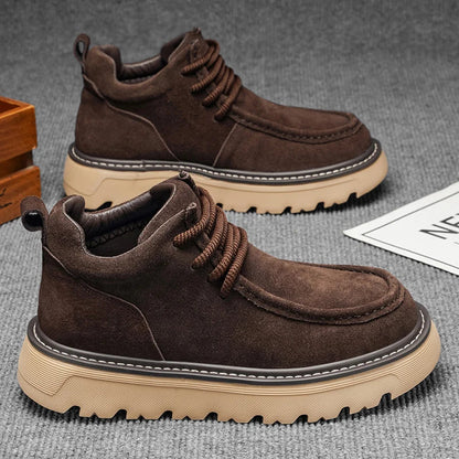 Men's Suede Ankle Boots | Lace-Up Casual Retro Style 0