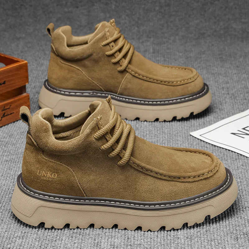 Men's Suede Ankle Boots | Lace-Up Casual Retro Style 1
