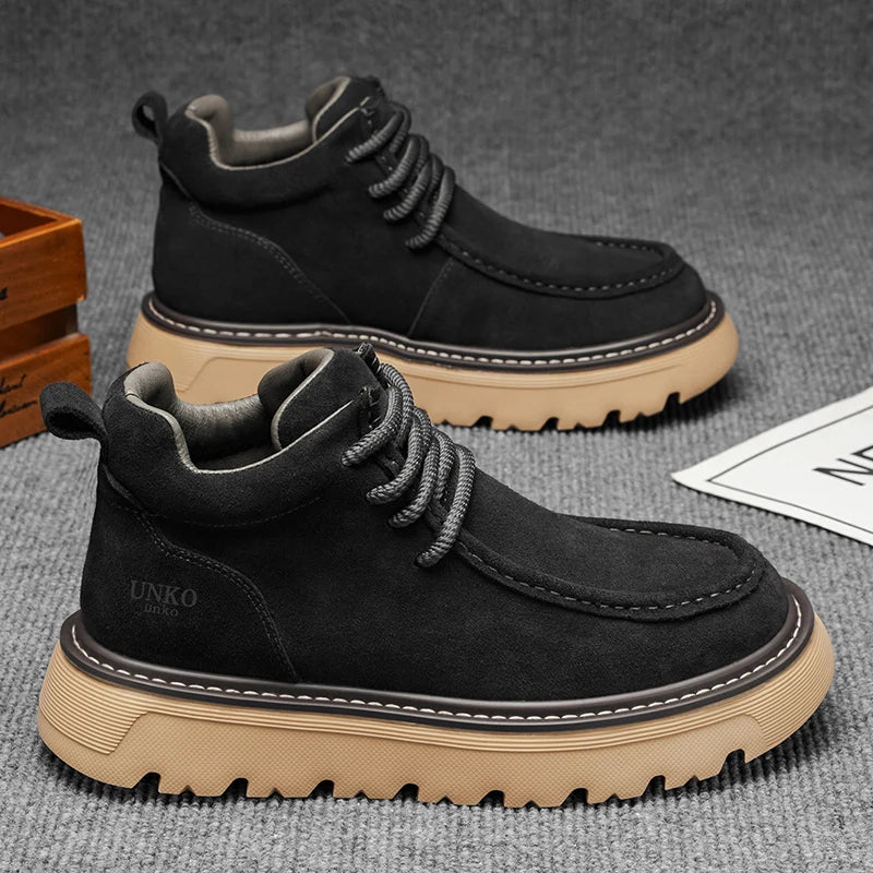 Men's Suede Ankle Boots | Lace-Up Casual Retro Style 2