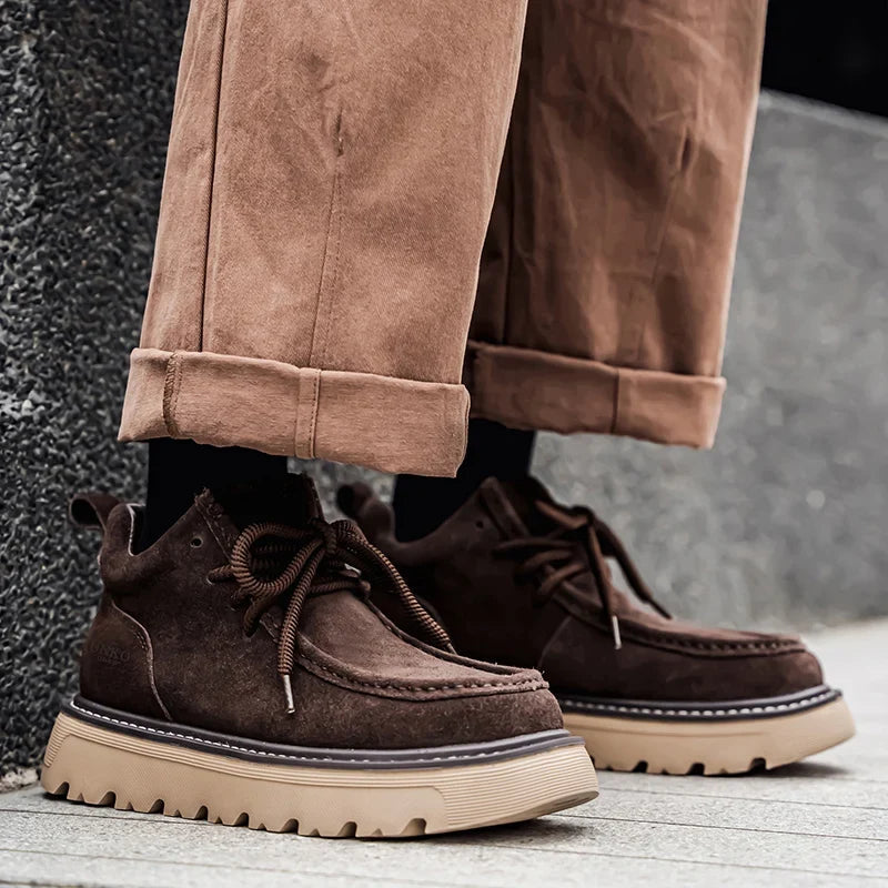 Men's Suede Ankle Boots | Lace-Up Casual Retro Style 4