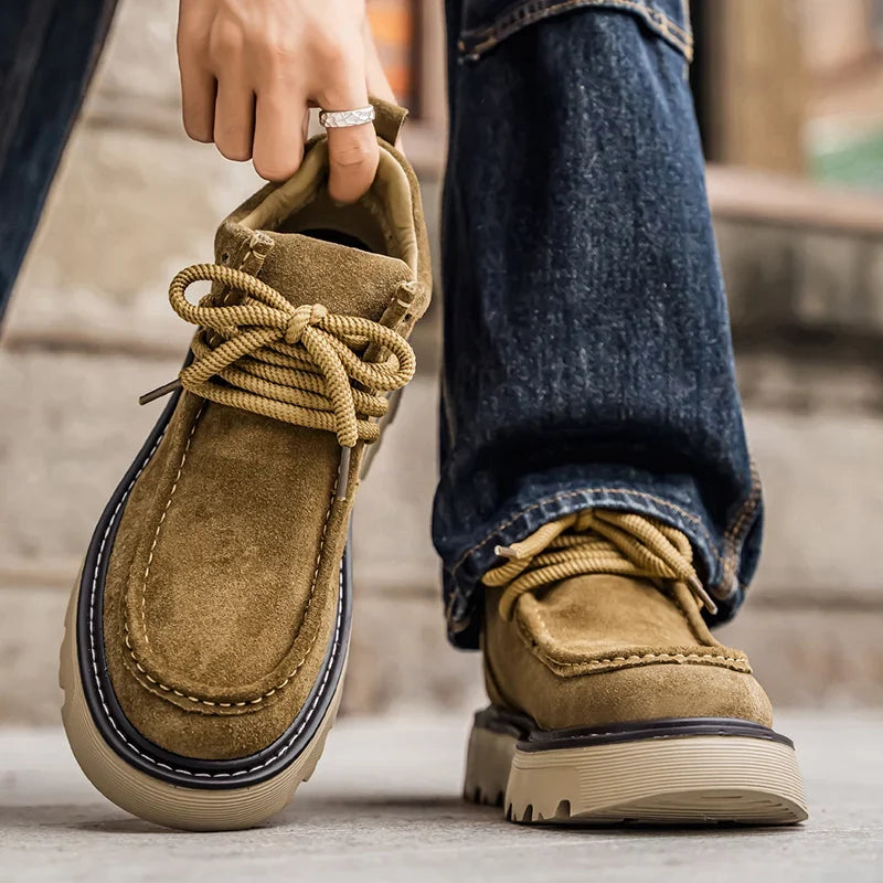 Men's Suede Ankle Boots | Lace-Up Casual Retro Style 5