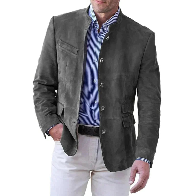 Men's Suede Blazer Jacket | Tailored Casual Sport Coat 2