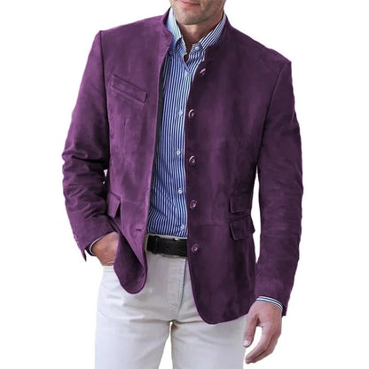 Men's Suede Blazer Jacket | Tailored Casual Sport Coat 3