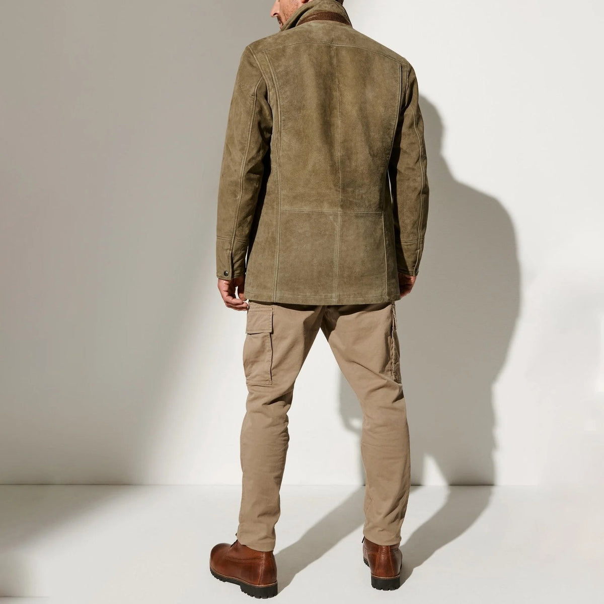 Men's Suede Jacket Lined Tailored Vintage Autumn Winter 2
