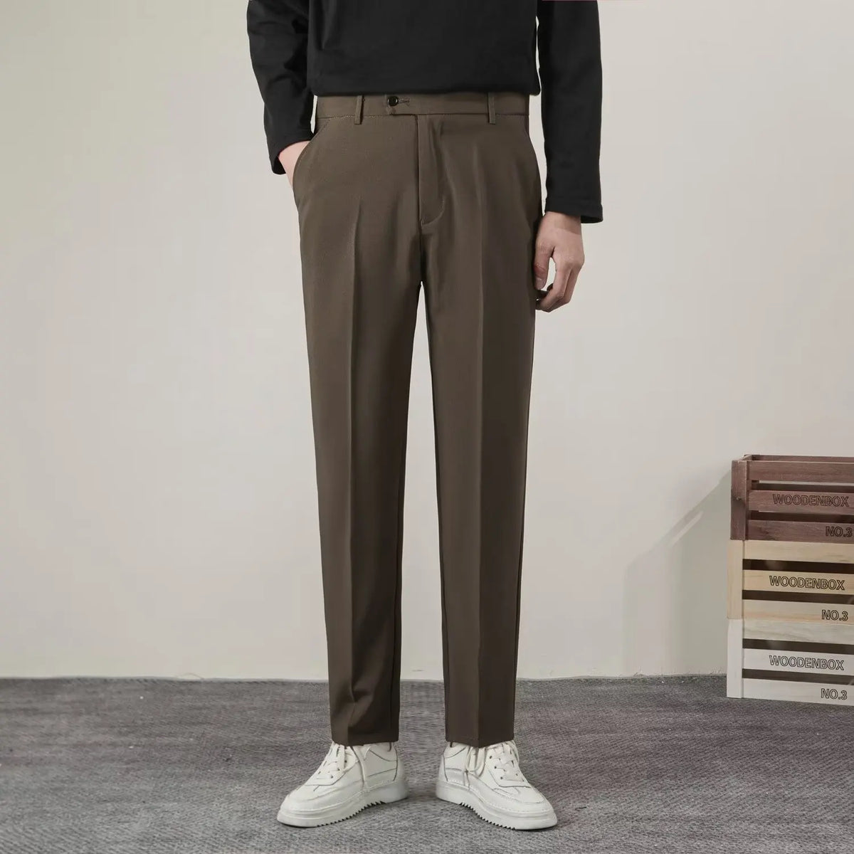 Men's Tailored Trousers | Smart Casual Office Pants 0