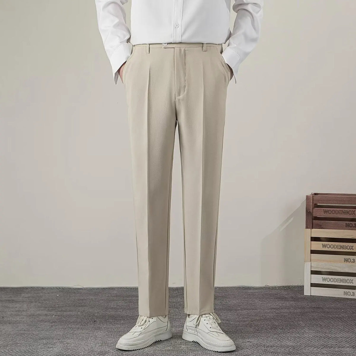 Men's Tailored Trousers | Smart Casual Office Pants 3