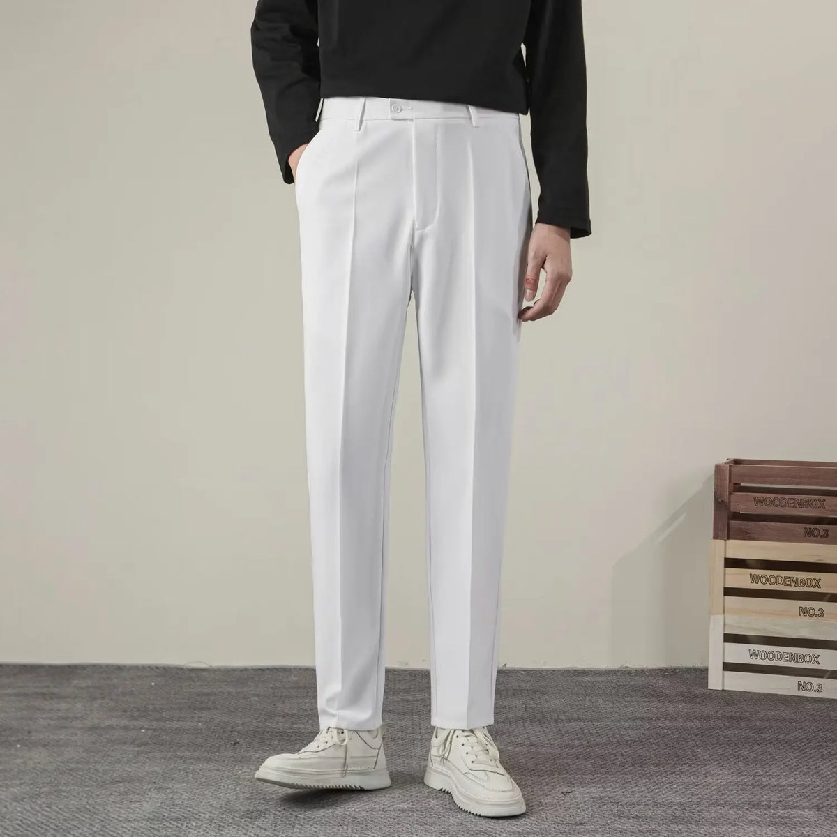 Men's Tailored Trousers | Smart Casual Office Pants 6