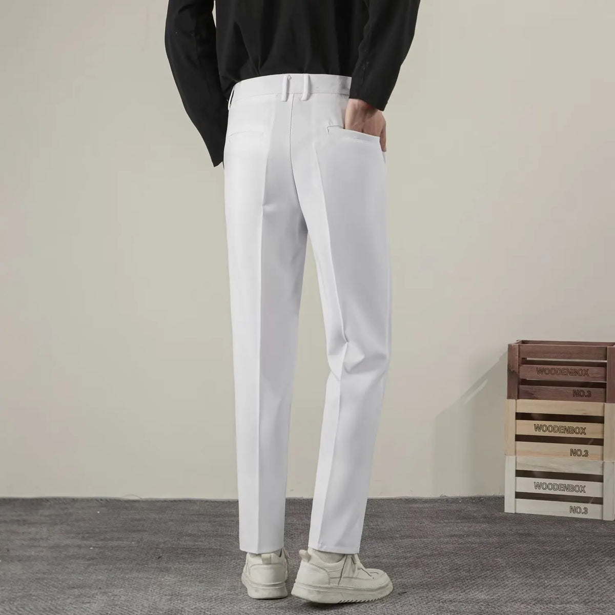 Men's Tailored Trousers | Smart Casual Office Pants 7