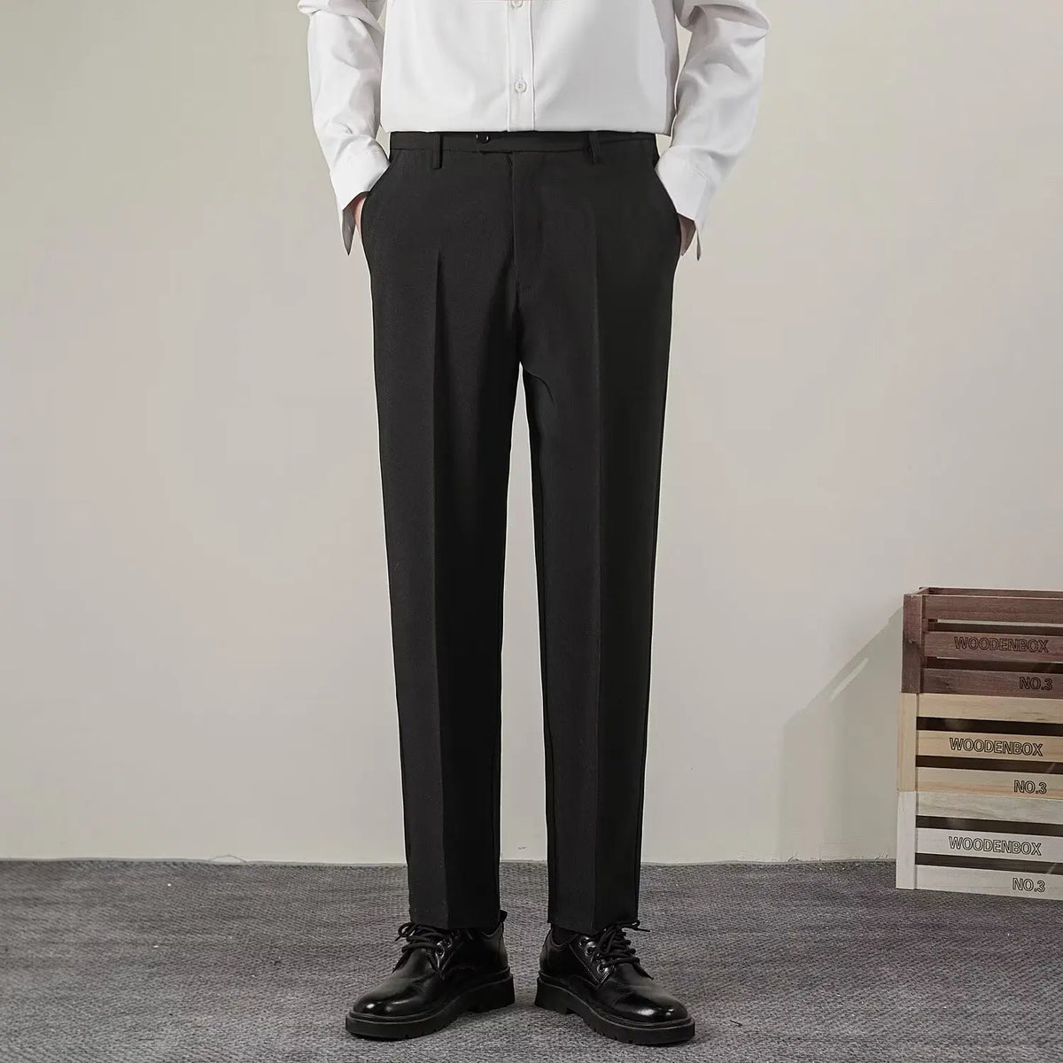 Men's Tailored Trousers | Smart Casual Office Pants 9