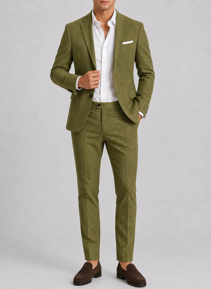 Men's Tailored Two-Piece Wedding Suit Formal Occasion 12