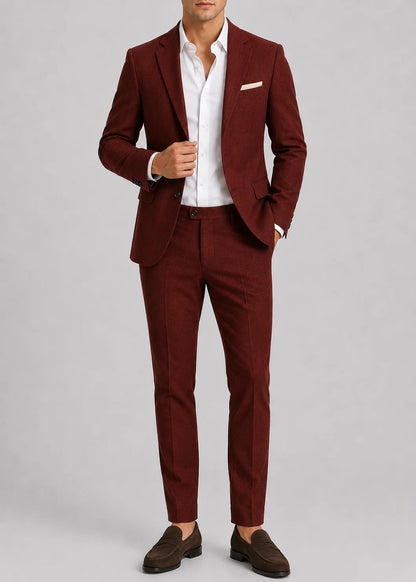 Men's Tailored Two-Piece Wedding Suit Formal Occasion 13