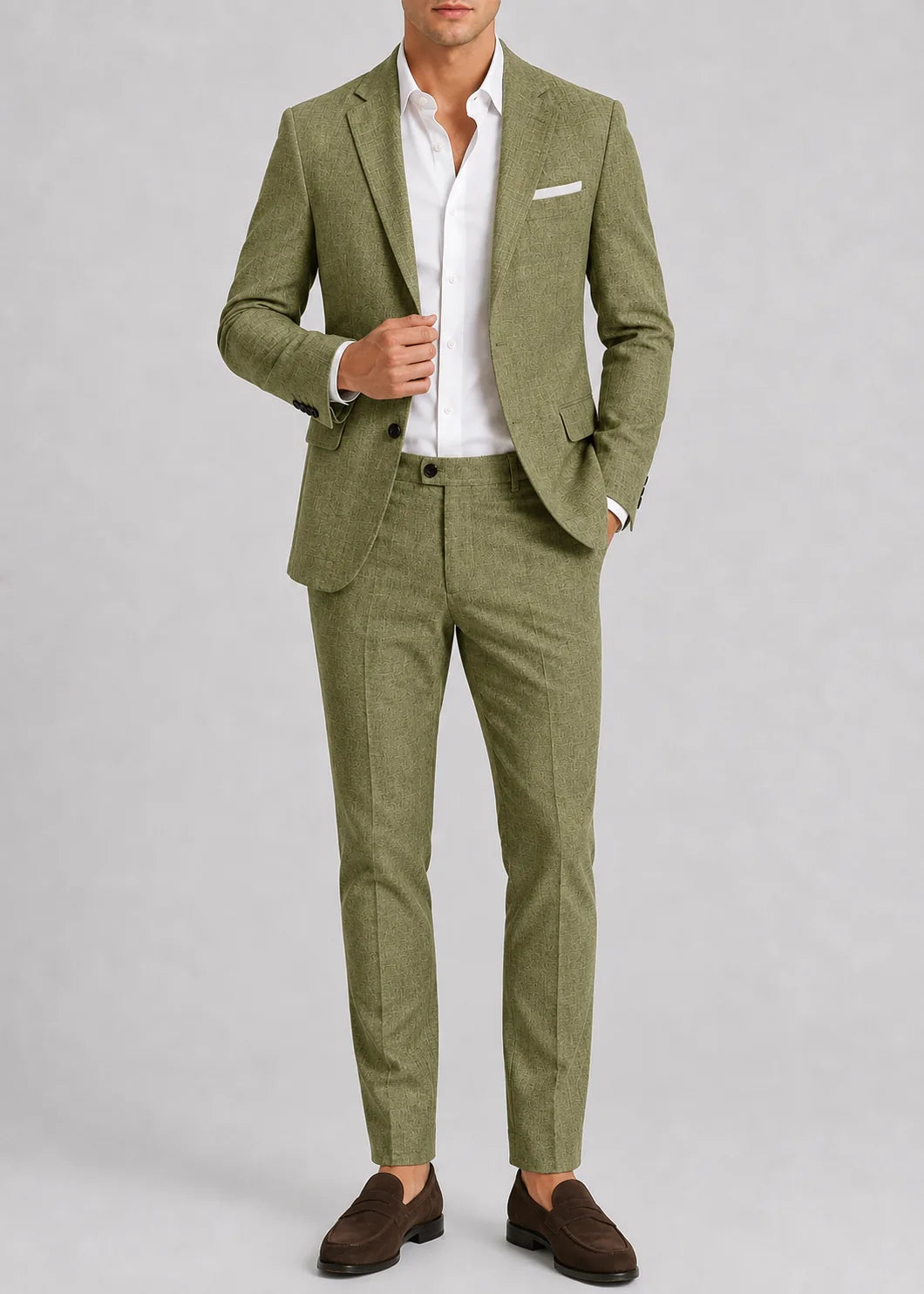 Men's Tailored Two-Piece Wedding Suit Formal Occasion 9
