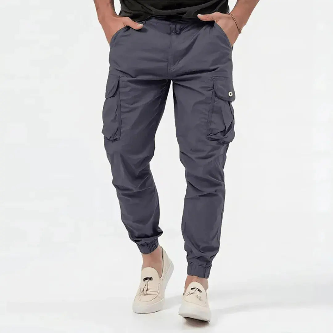 Men's Tapered Cargo Pants Joggers | Utility Pocket Trousers 3
