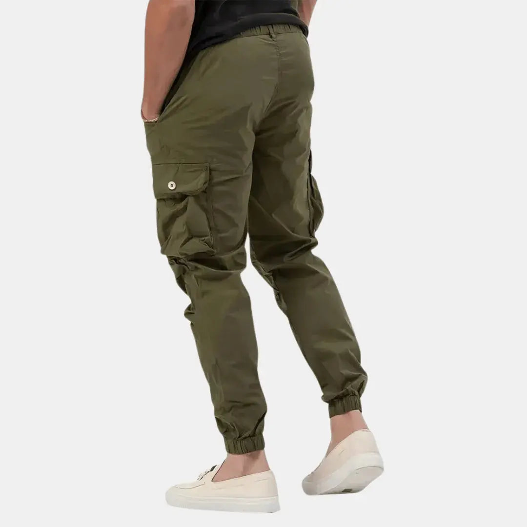 Men's Tapered Cargo Pants Joggers | Utility Pocket Trousers 5