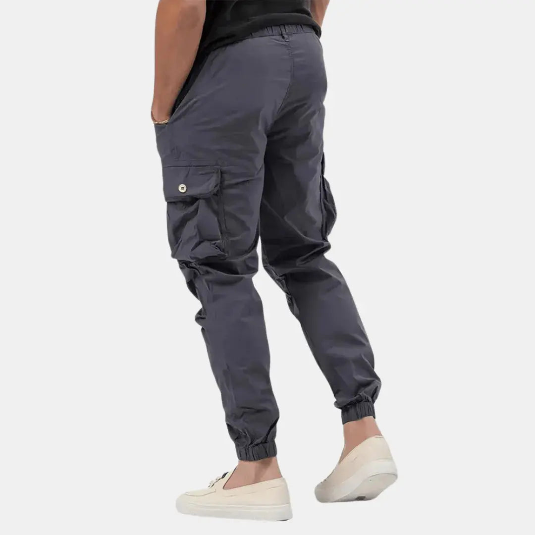 Men's Tapered Cargo Pants Joggers | Utility Pocket Trousers 8