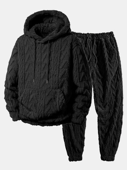 Men's Teddy Fleece Loungewear Set | Hoodie and Joggers 0