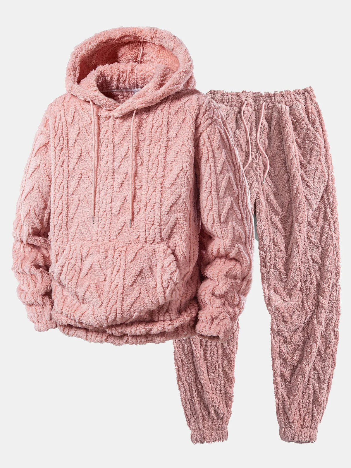 Men's Teddy Fleece Loungewear Set | Hoodie and Joggers 1