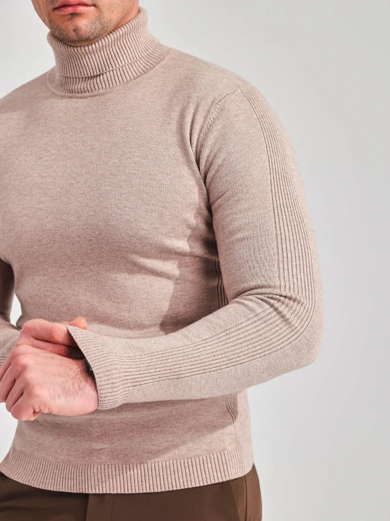 Men's Turtleneck Sweater | Slim-Fit Fine-Knit Design 8