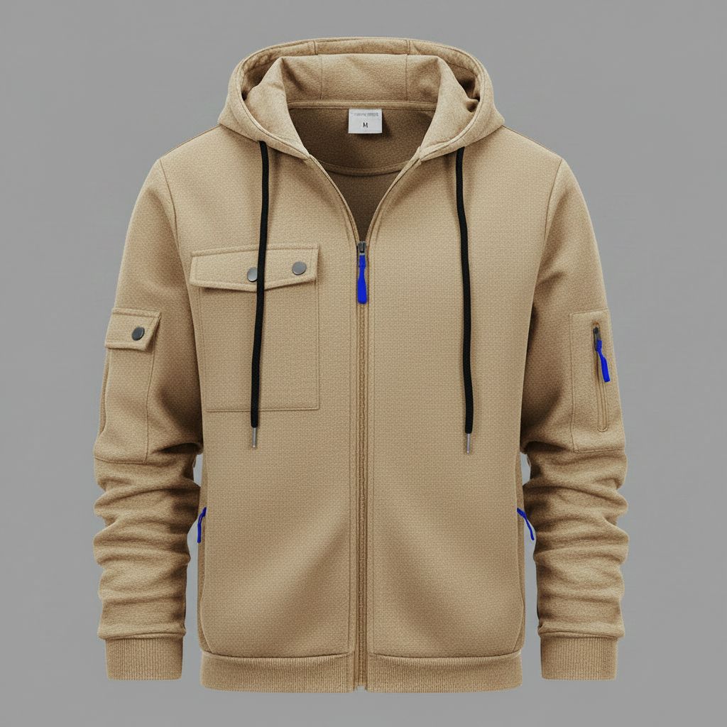 Men's Utility Zip-Up Hoodie | Casual Sweatshirt 6