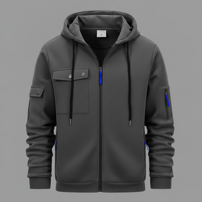 Men's Utility Zip-Up Hoodie | Casual Sweatshirt 7