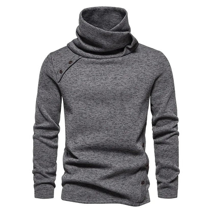 Men's Winter Funnel-Neck Sweater Long-Sleeve Pullover 0