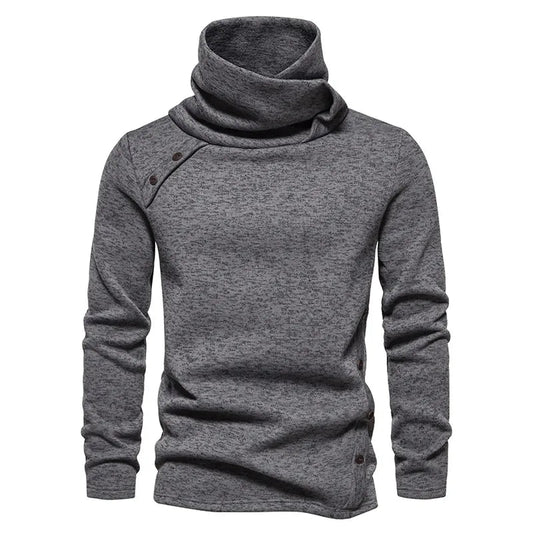Men's Winter Funnel-Neck Sweater Long-Sleeve Pullover 0
