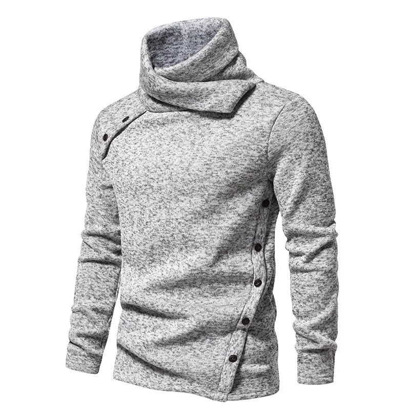 Men's Winter Funnel-Neck Sweater Long-Sleeve Pullover 2