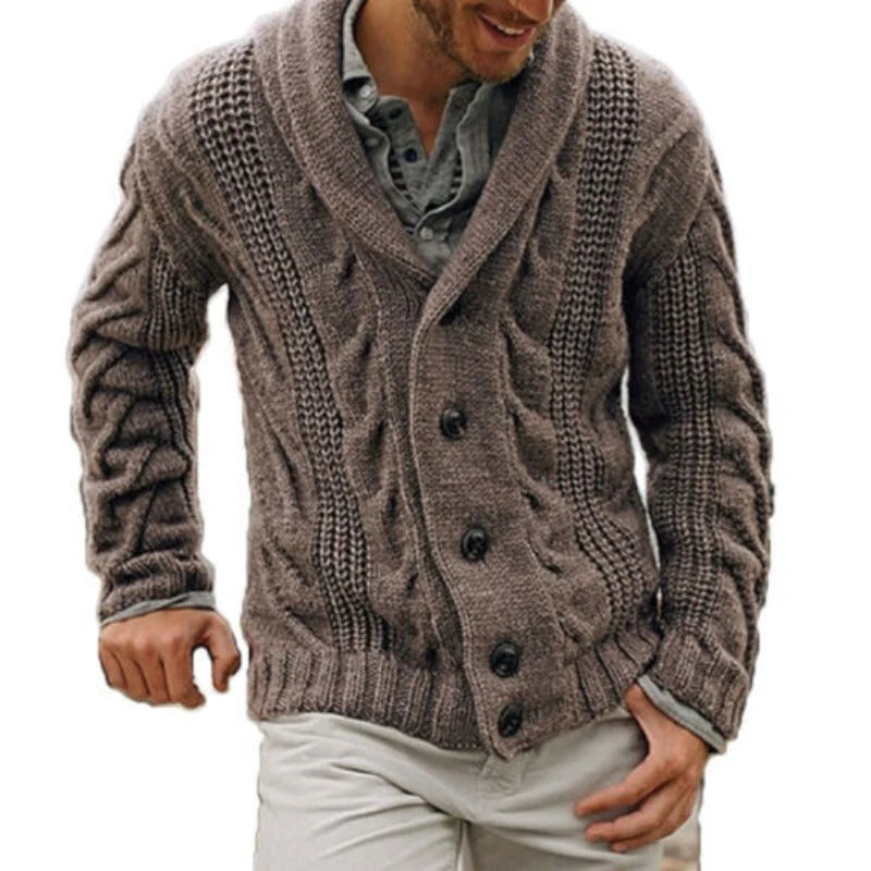 Men's Wool Blend Cardigan | Classic Button-Up Knitwear 1