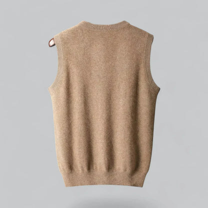 Men's Wool V Neck Sweater Vest | Classic Knitted Layering Piece 6