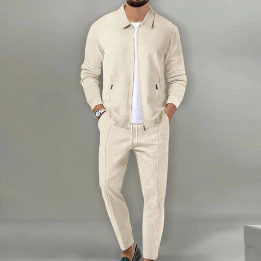 Men's Zip-Up Two Piece Set | Casual Co-Ord Suit 0