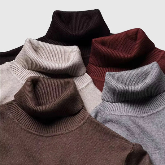 Modern Turtleneck Sweater | Soft Knit Poly-Blend 0