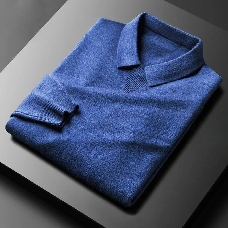 Noble Softness Sweater | Lightweight Knit Polo Collar 2