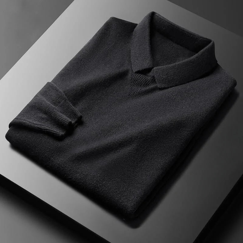 Noble Softness Sweater | Lightweight Knit Polo Collar 3