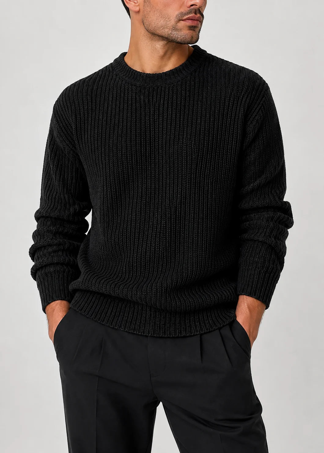 Oversized Knitted Jumper | Polyester Pullover Sweater 11