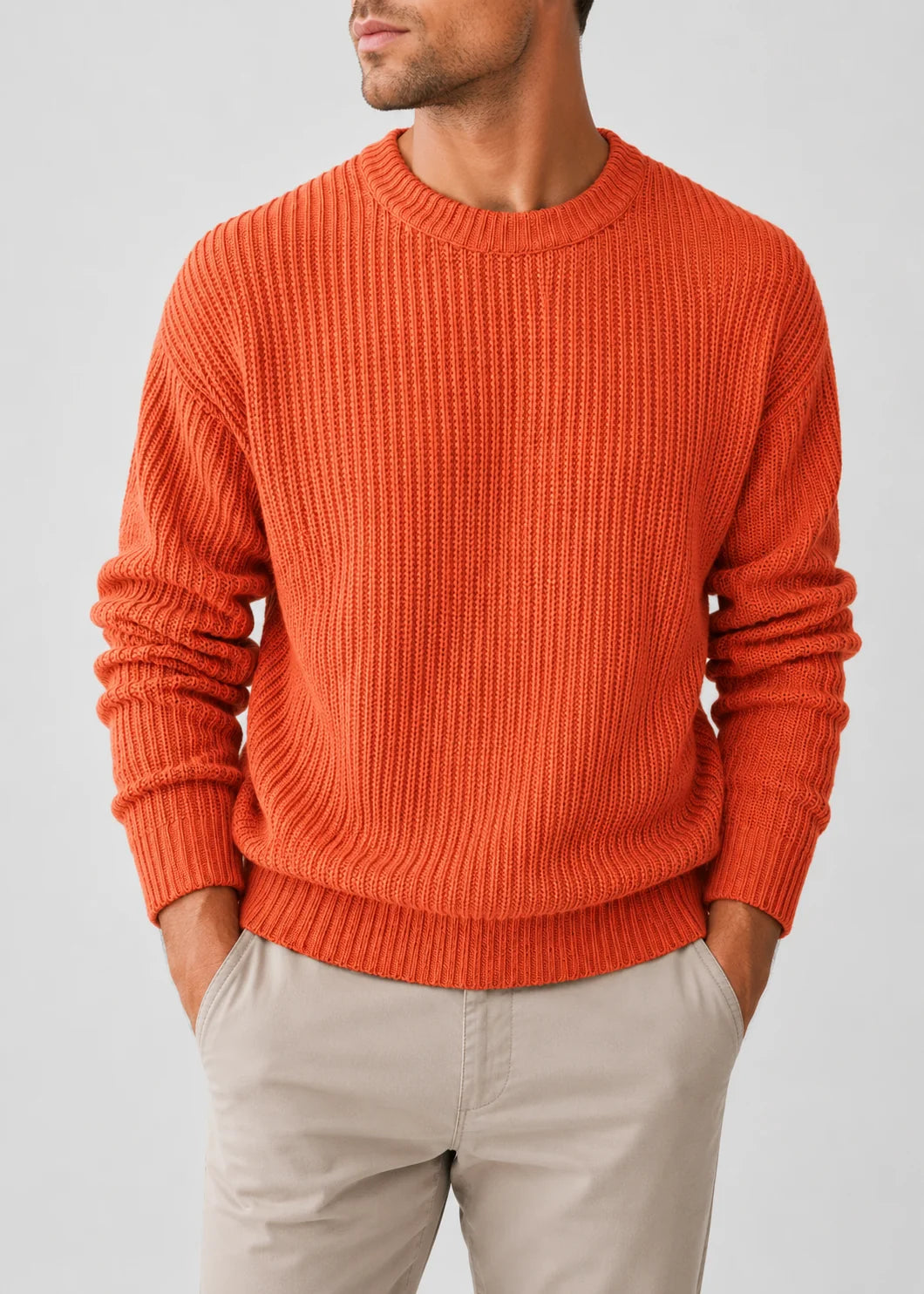 Oversized Knitted Jumper | Polyester Pullover Sweater 14