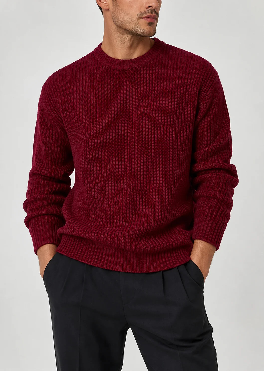 Oversized Knitted Jumper | Polyester Pullover Sweater 15
