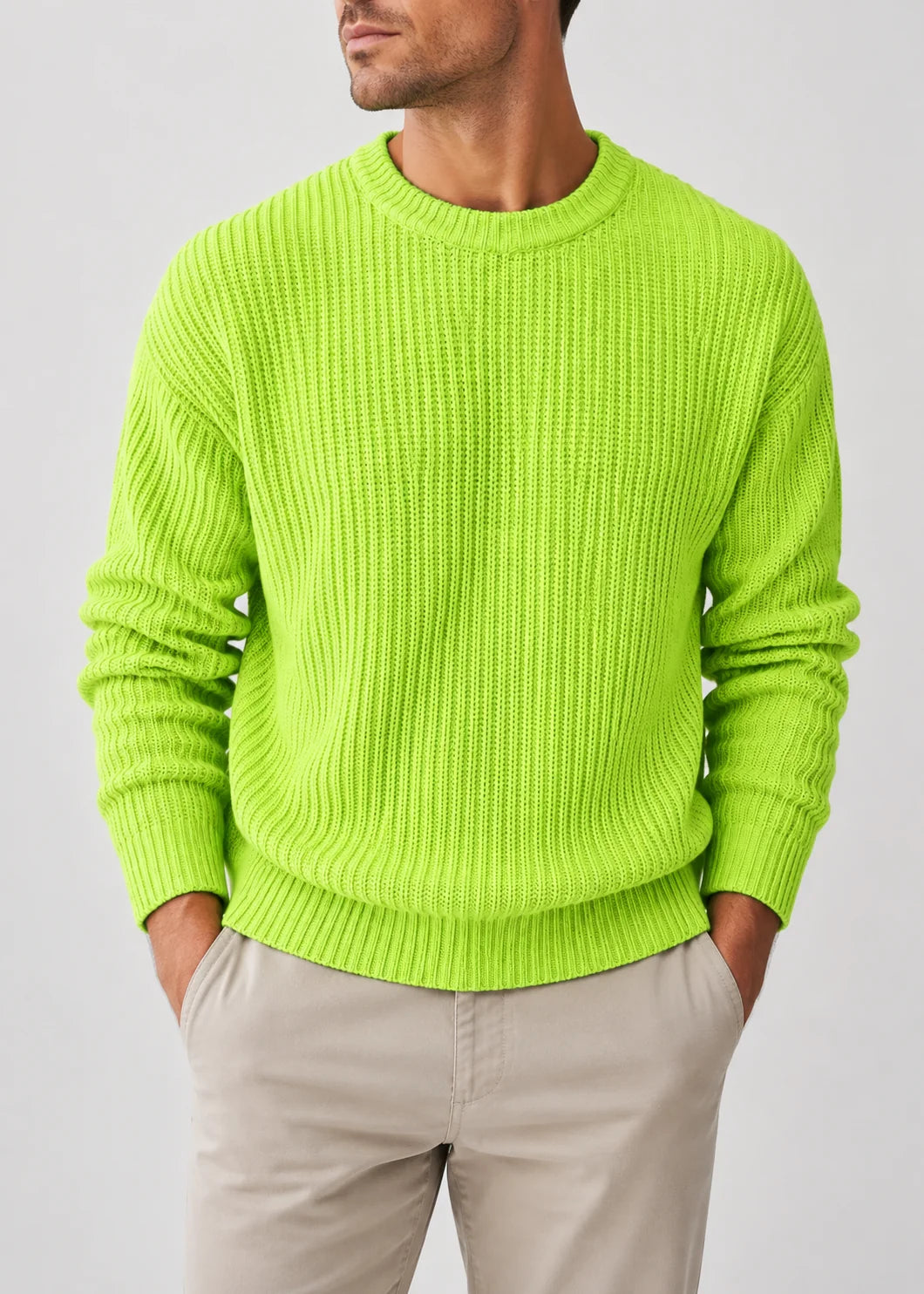 Oversized Knitted Jumper | Polyester Pullover Sweater 17